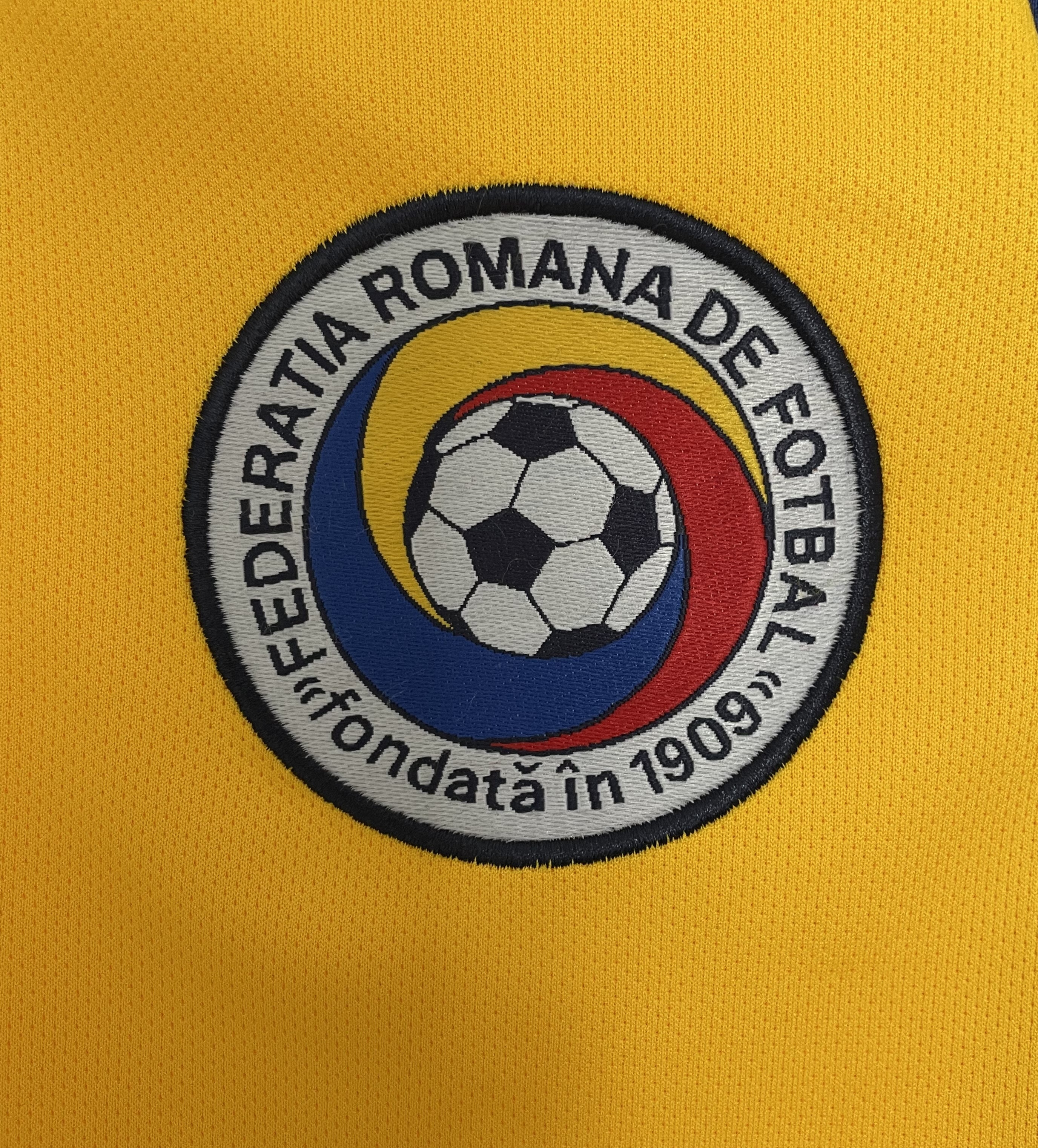 Retro Romania 2000 Home Jersey with Arm Patches S-XXL 4