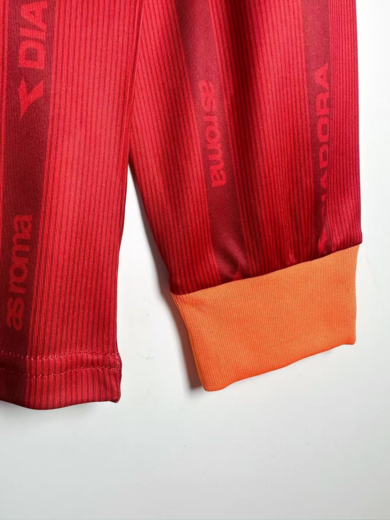 Retro Roma 99/00 Home Jersey Long Sleeves S-XXL 4