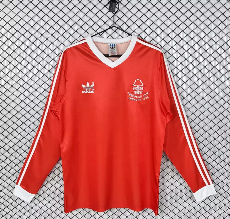 Retro Nottingham Forest 77/80 Home Jersey Long Sleeves S-XXL