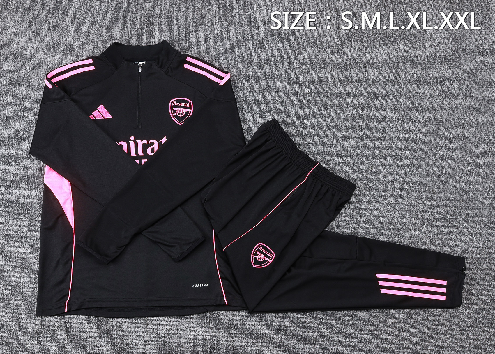 Adult / Kids 2526 Arsenal Half Zipper Training Suit 3