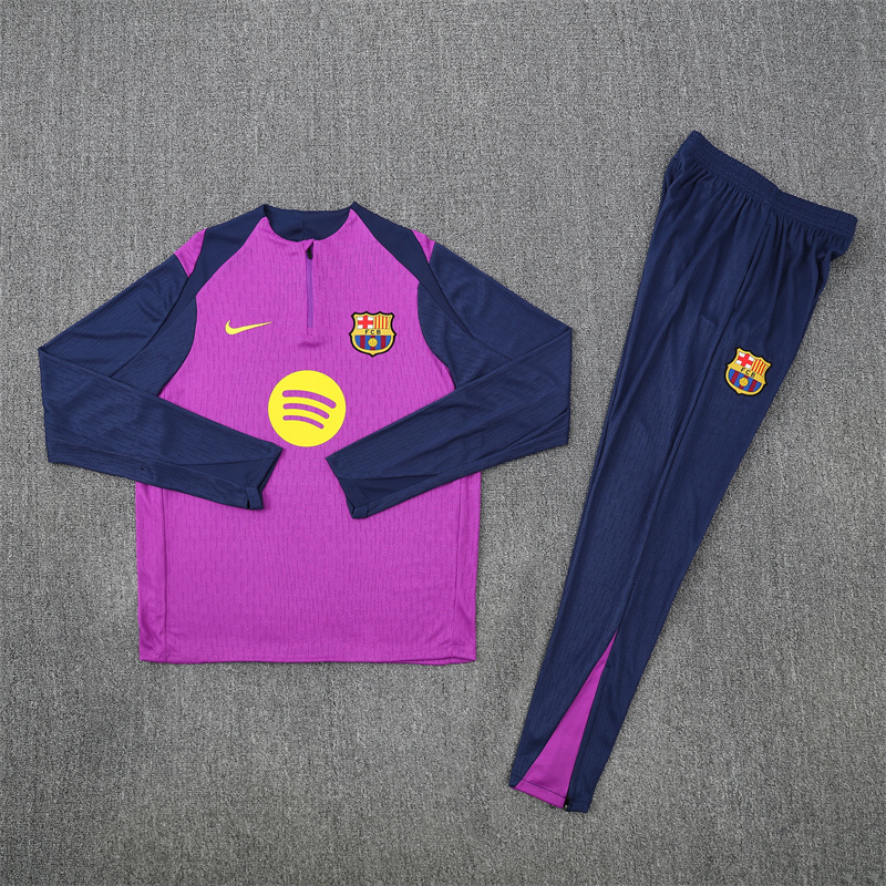 Adult / Kids 2526 Barcelona Half Zipper Training Suit 3
