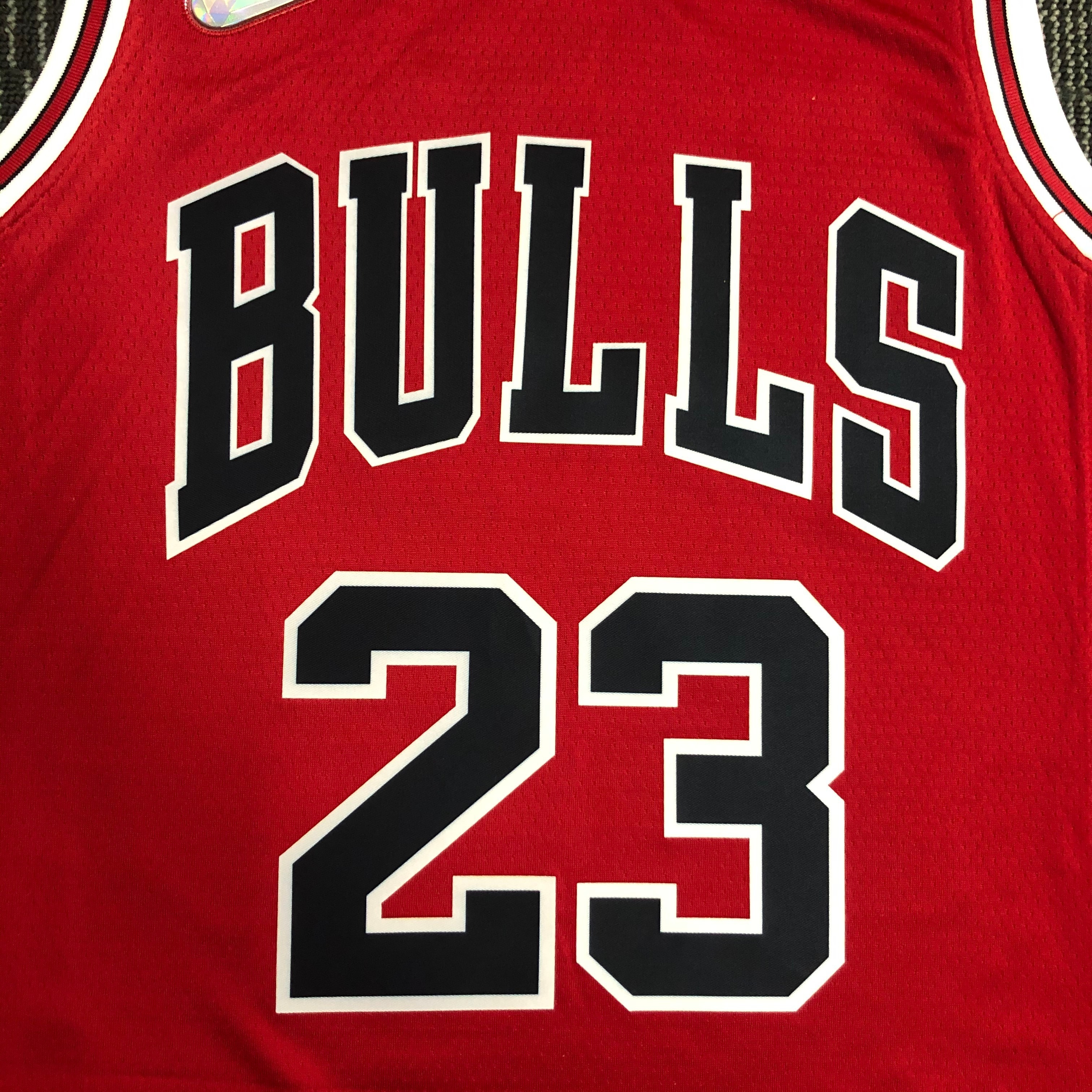 75th Anniversary Chicago Bulls Red Jersey No.23