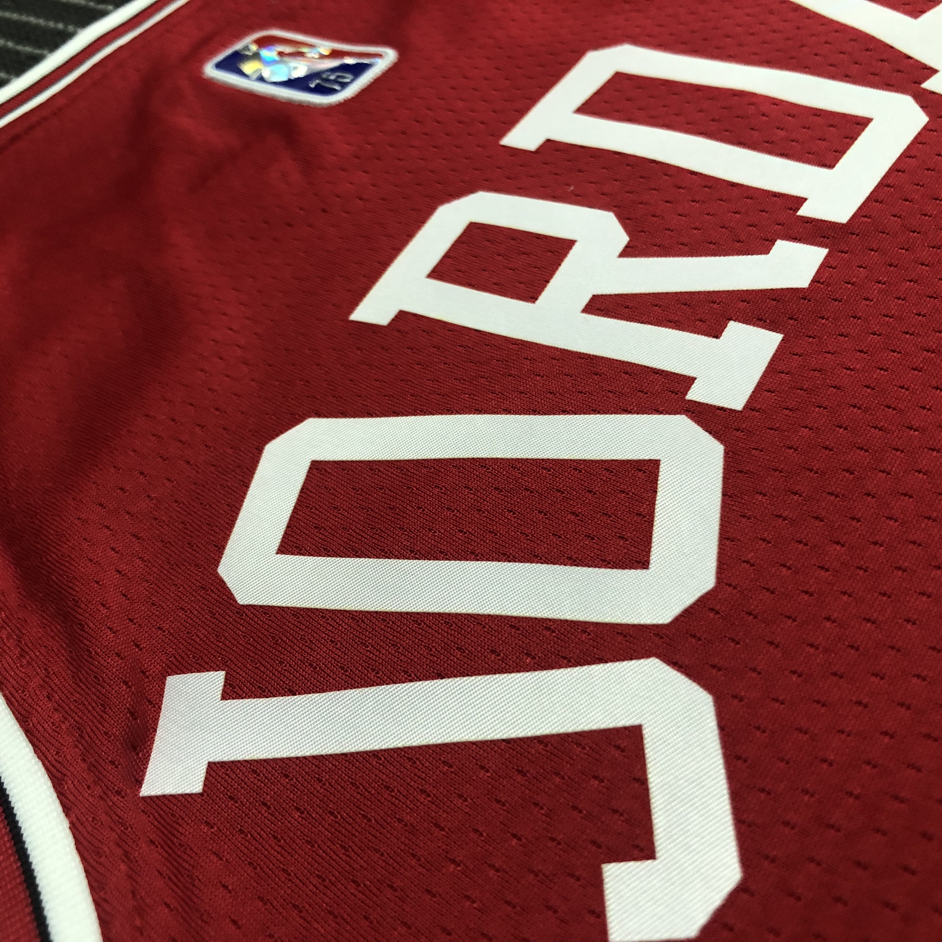 75th Anniversary Chicago Bulls Red Jersey No.45