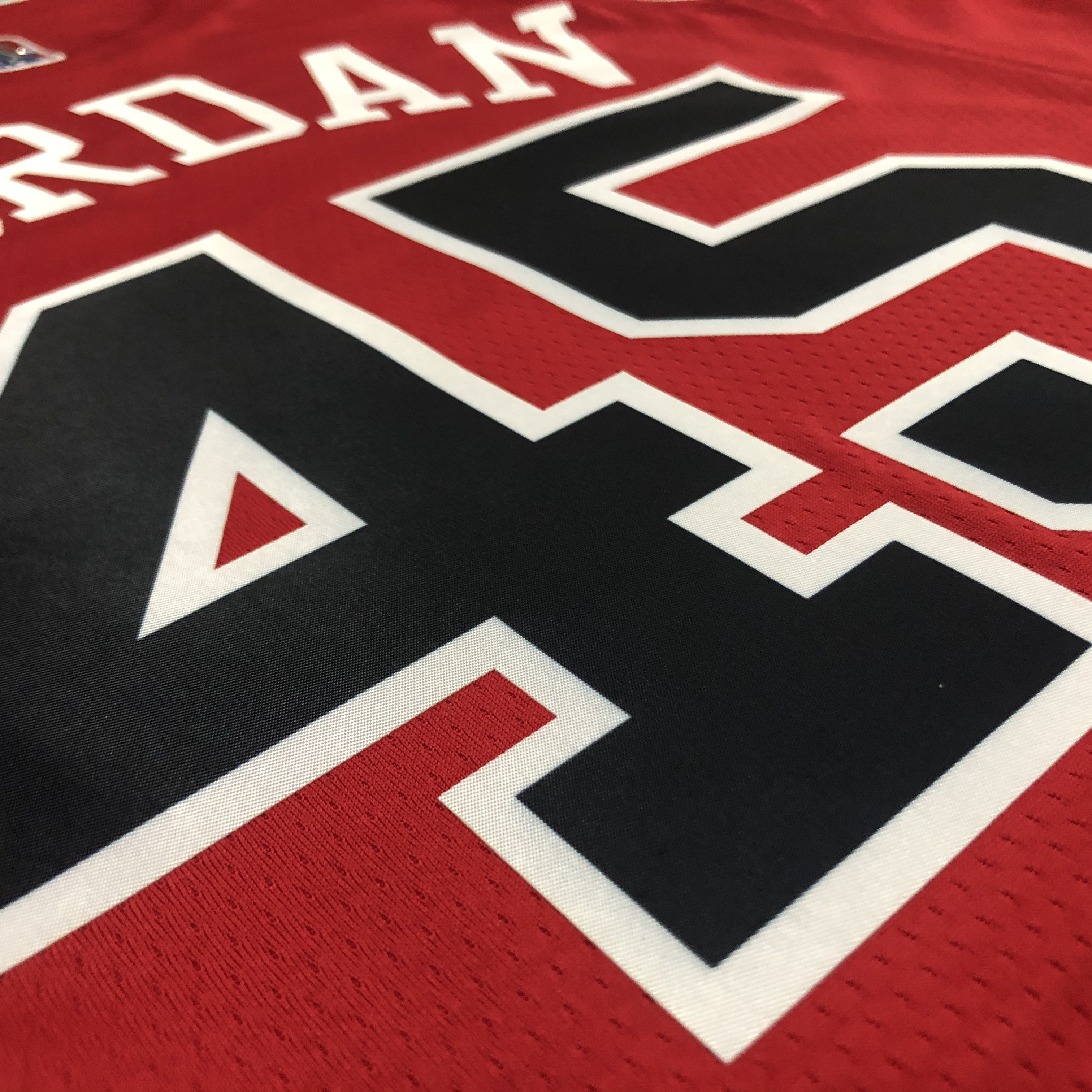 75th Anniversary Chicago Bulls Red Jersey No.45