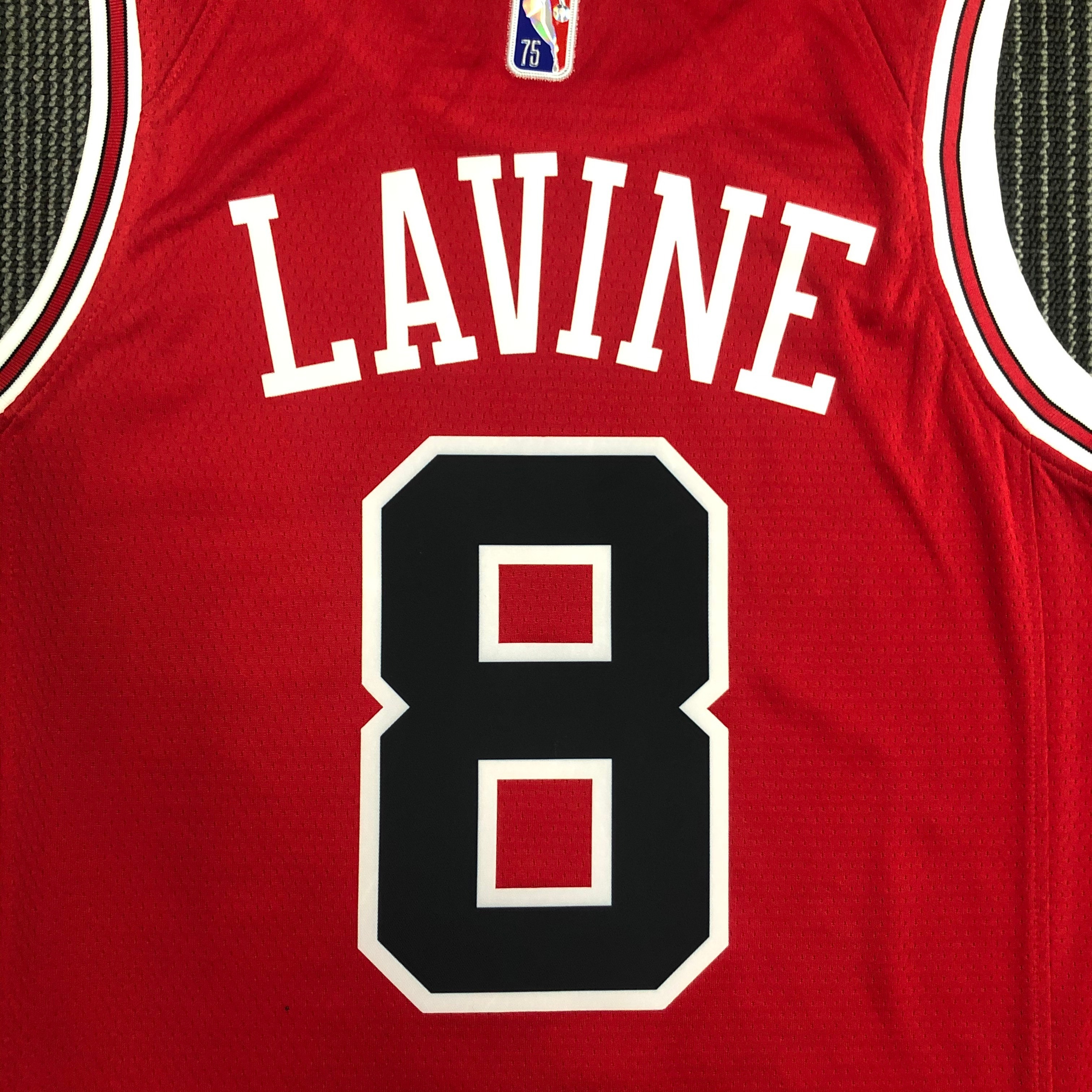 75th Anniversary Chicago Bulls Red Jersey No.8