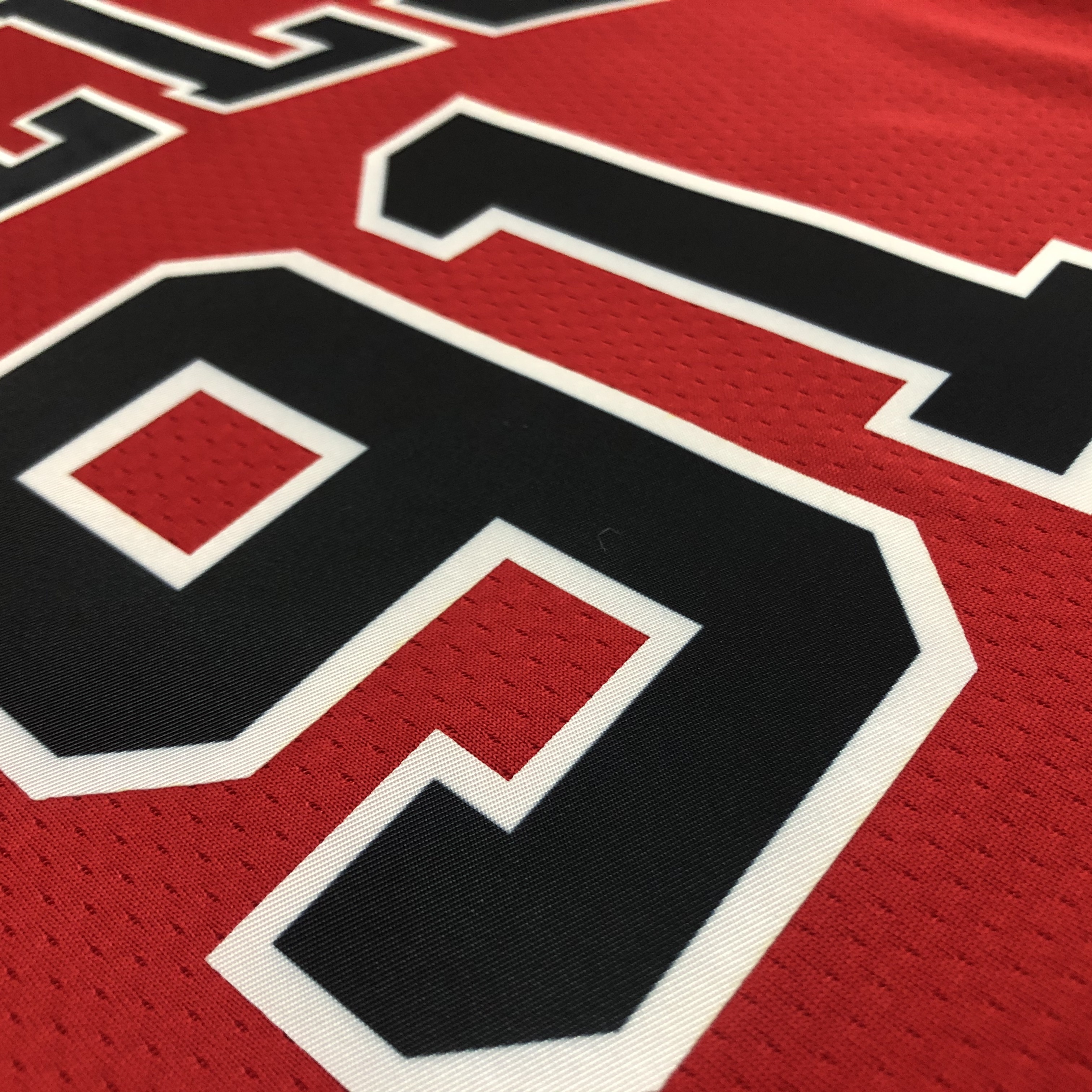 75th Anniversary Chicago Bulls Red Jersey No.91