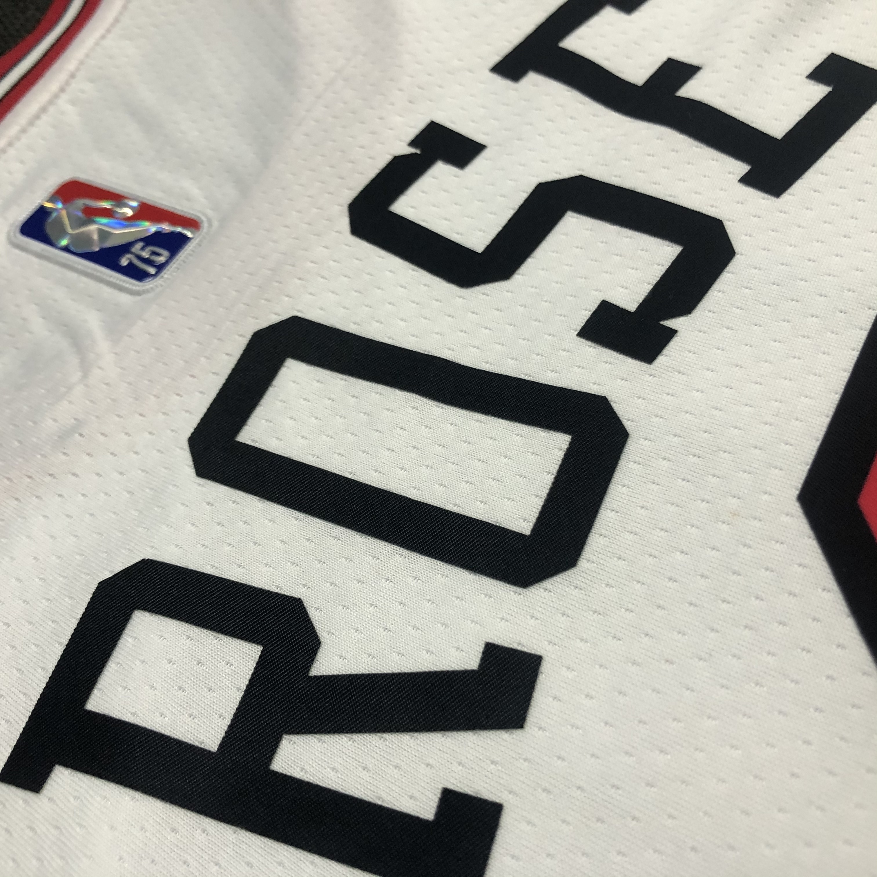 75th Anniversary Chicago Bulls White Jersey No.1