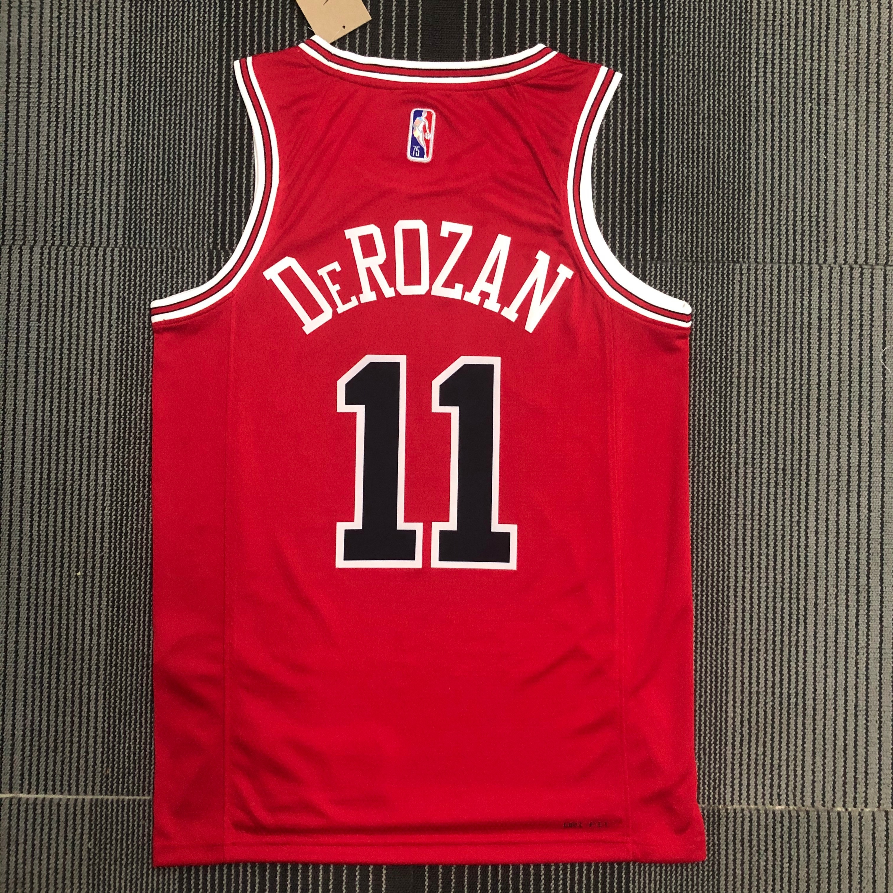75th Anniversary Chicago Bulls Red Jersey No.11