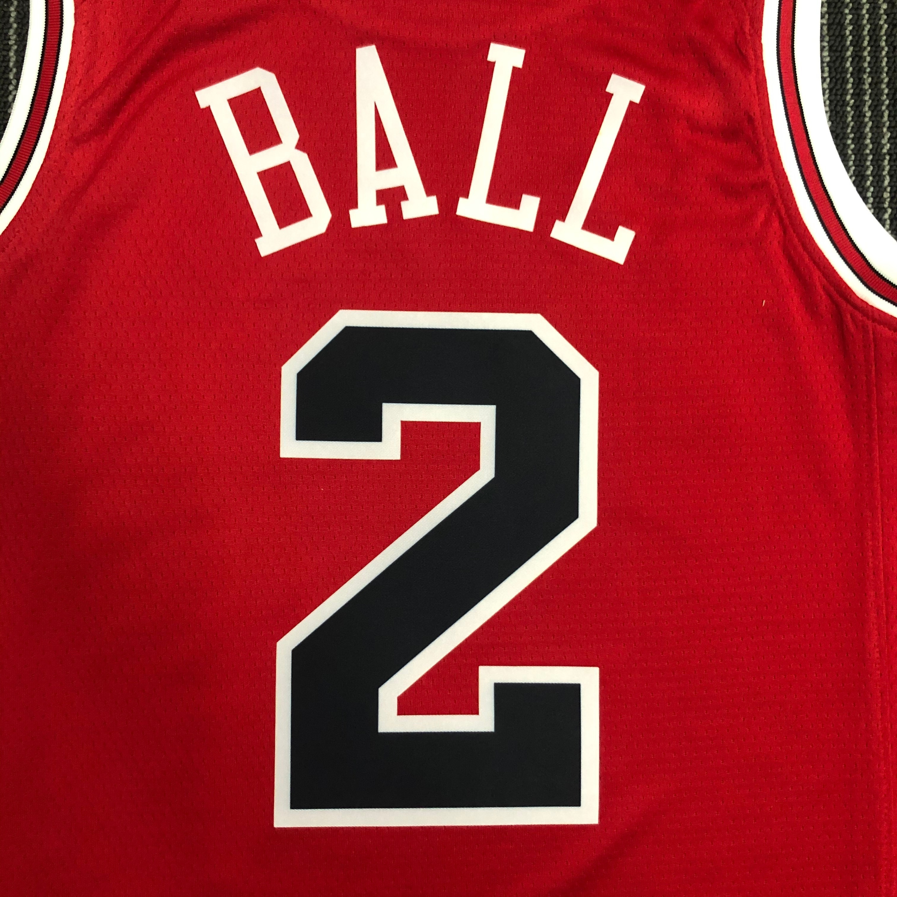 75th Anniversary Chicago Bulls Red Jersey No.2