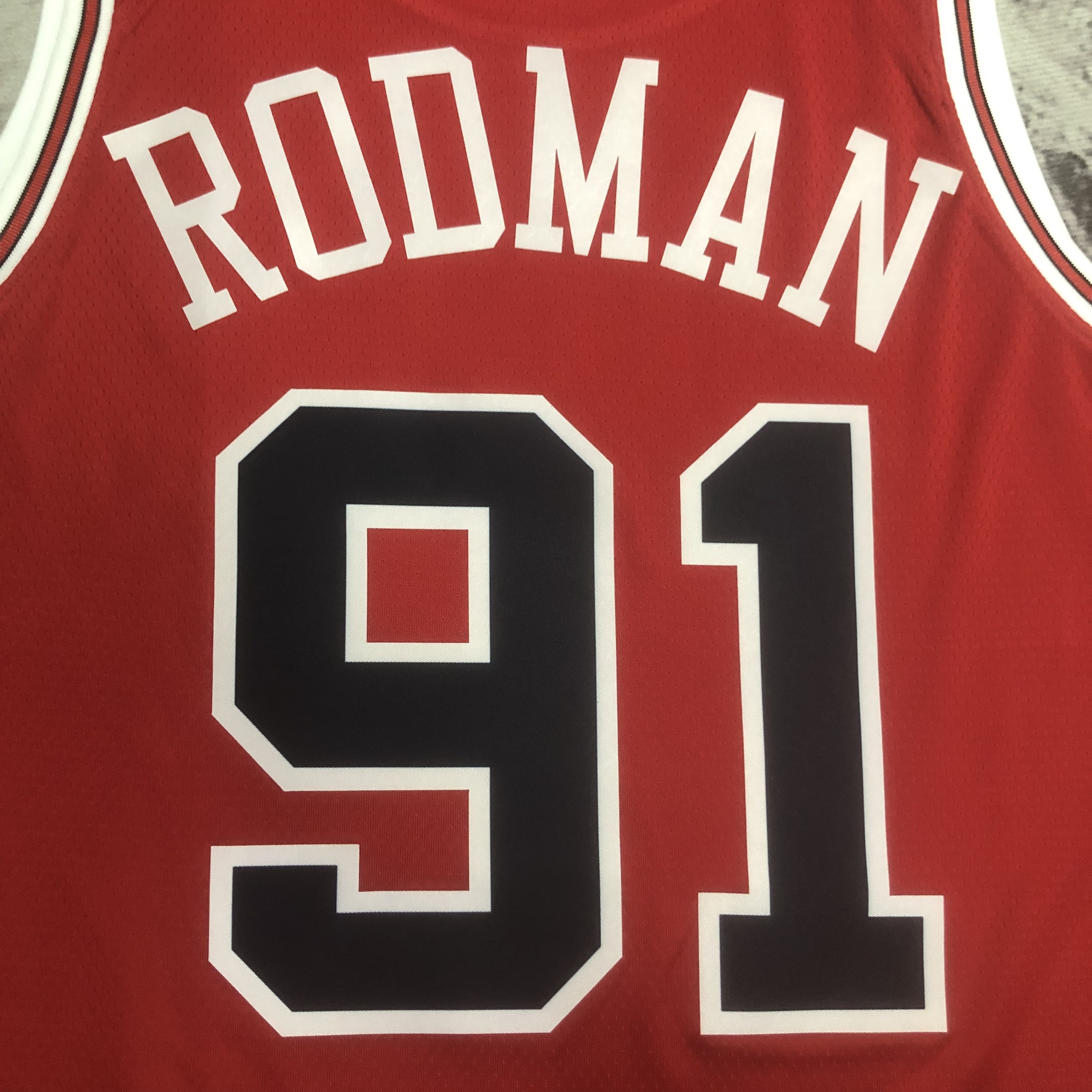 23 Season Chicago Bulls Red Jersey No.91