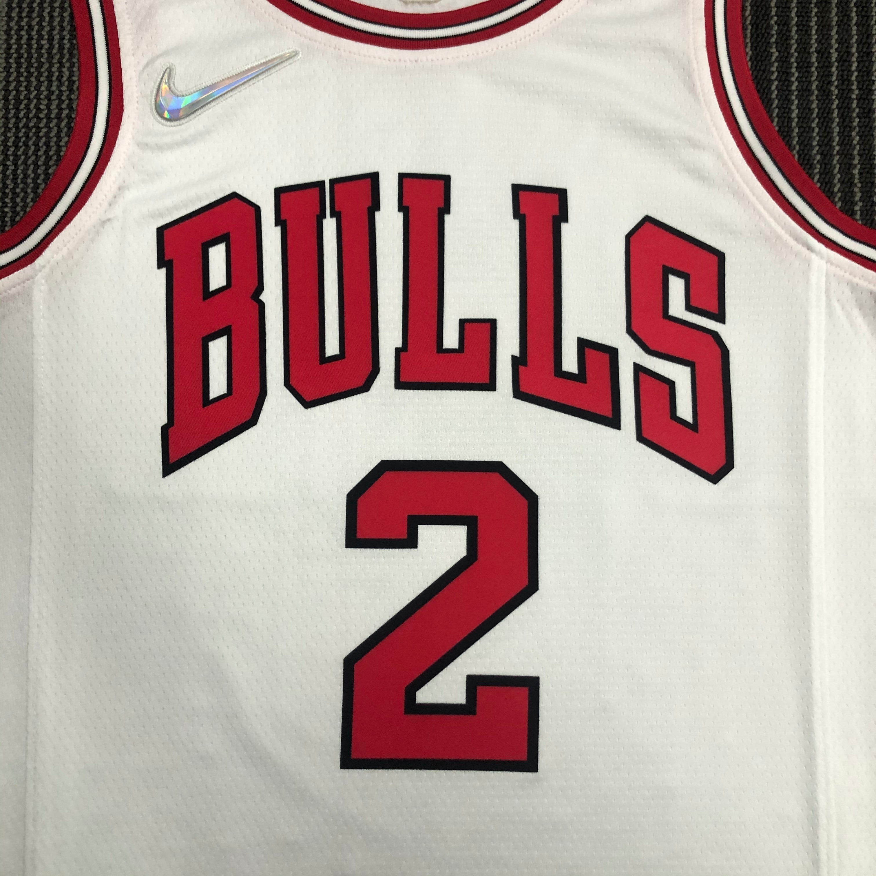 75th Anniversary Chicago Bulls White Jersey No.2