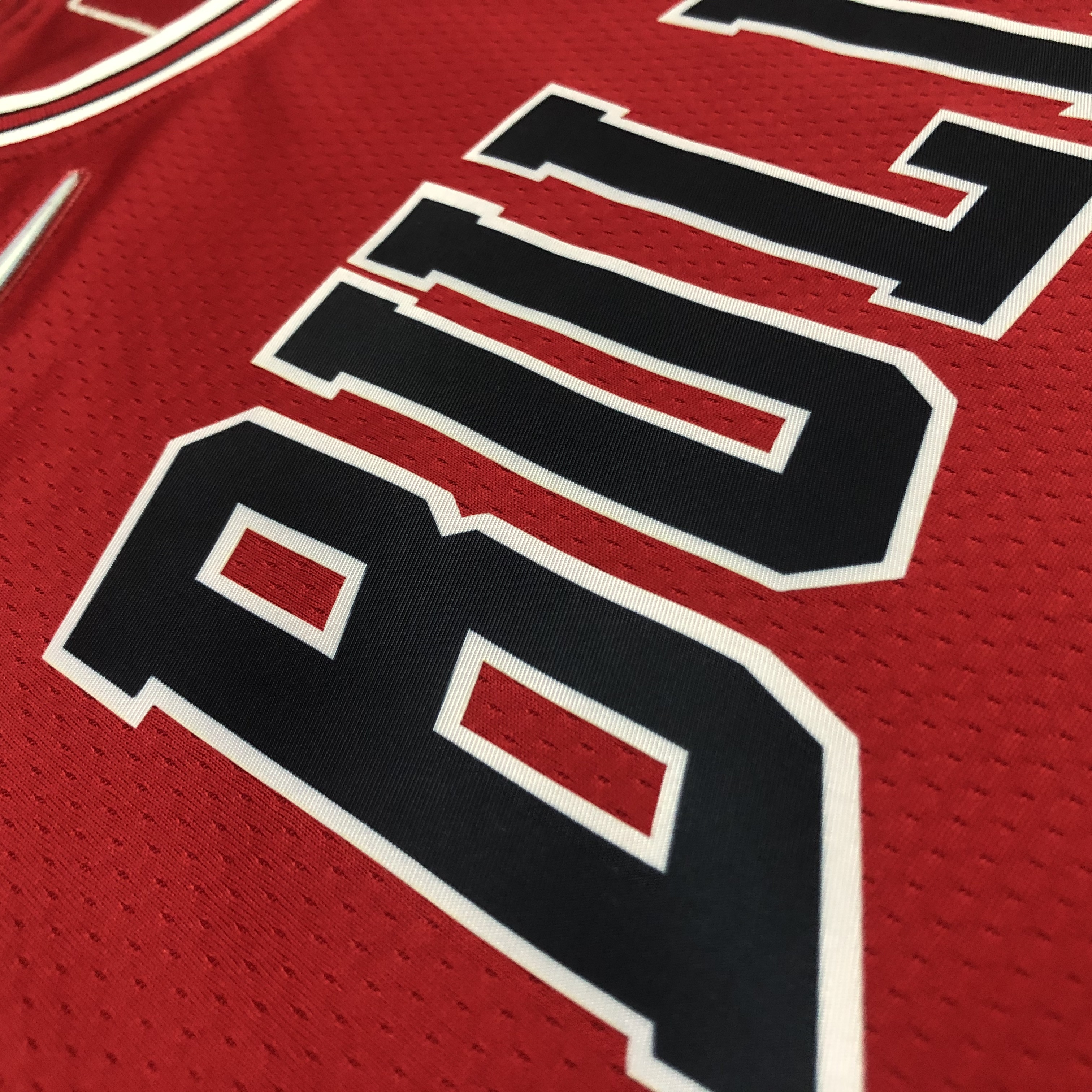 75th Anniversary Chicago Bulls Red Jersey No.45