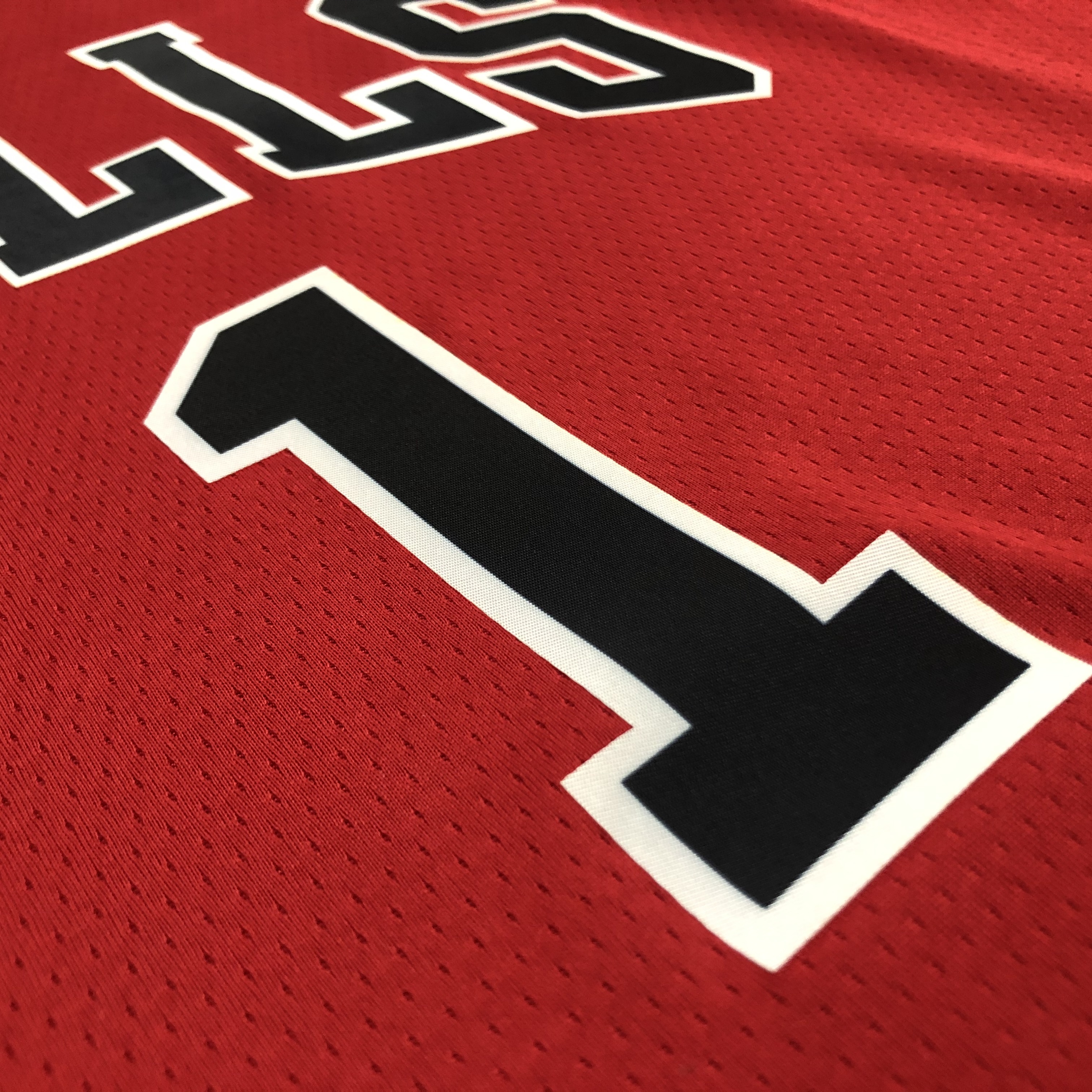 75th Anniversary Chicago Bulls Red Jersey No.1