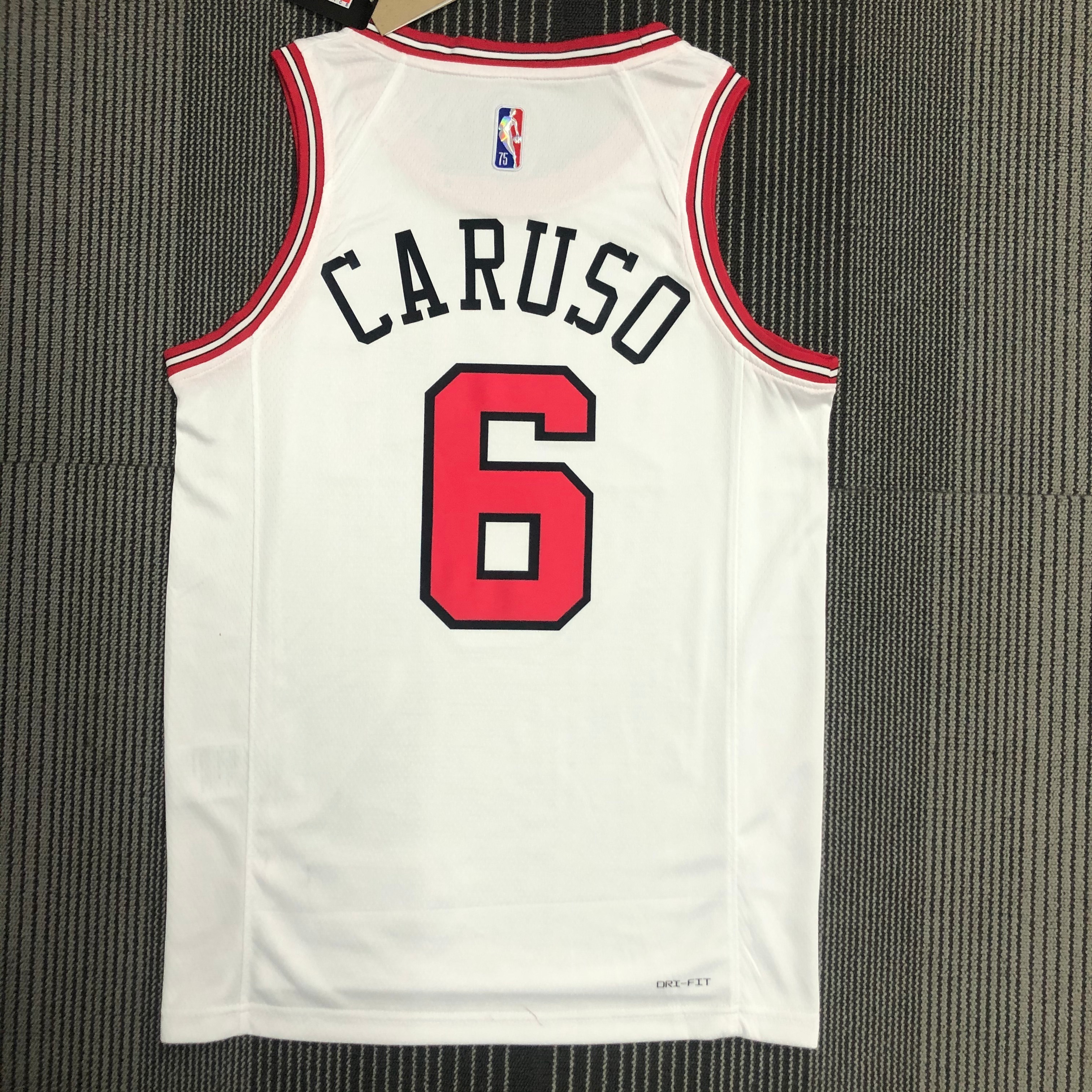 75th Anniversary Chicago Bulls White Jersey No.6