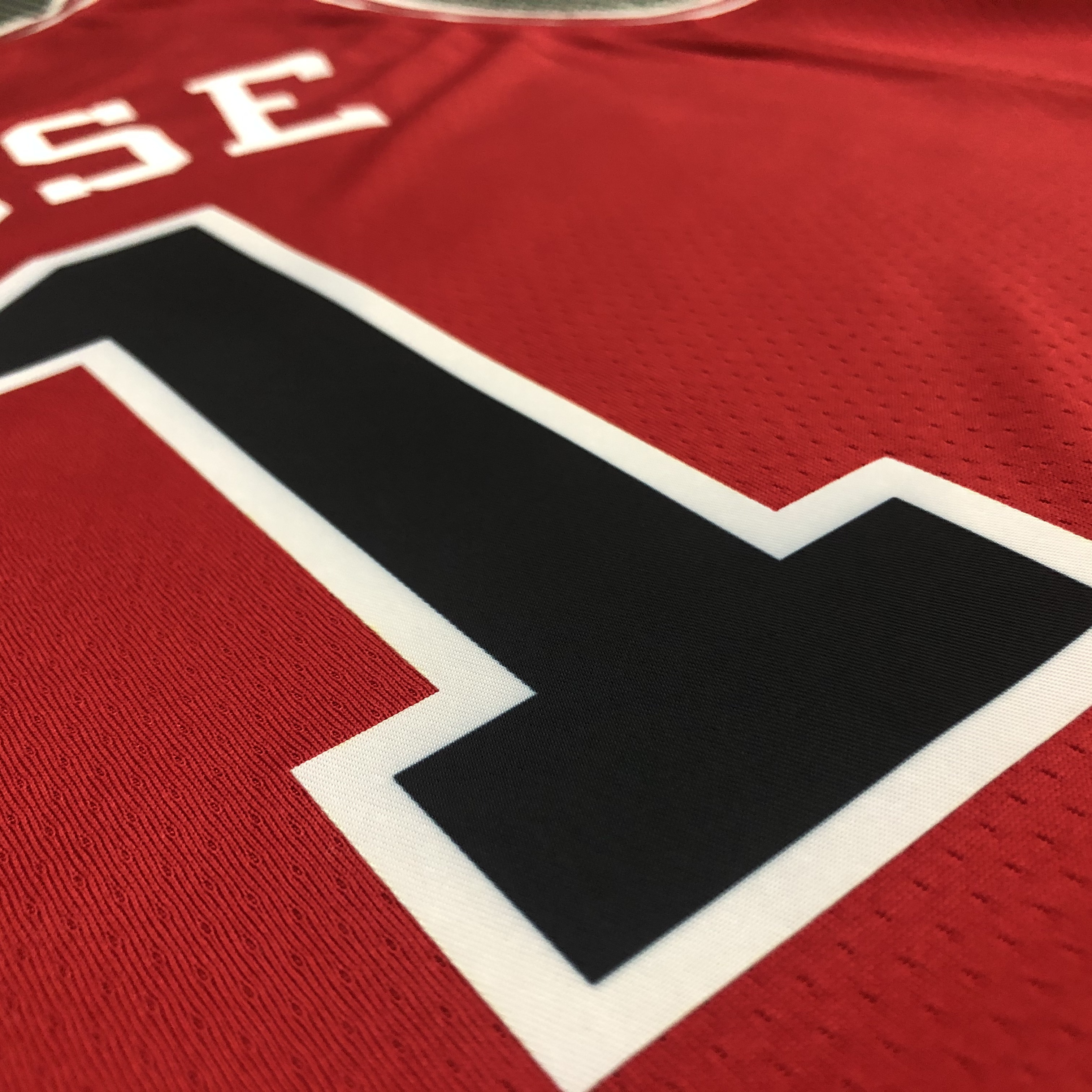 75th Anniversary Chicago Bulls Red Jersey No.1