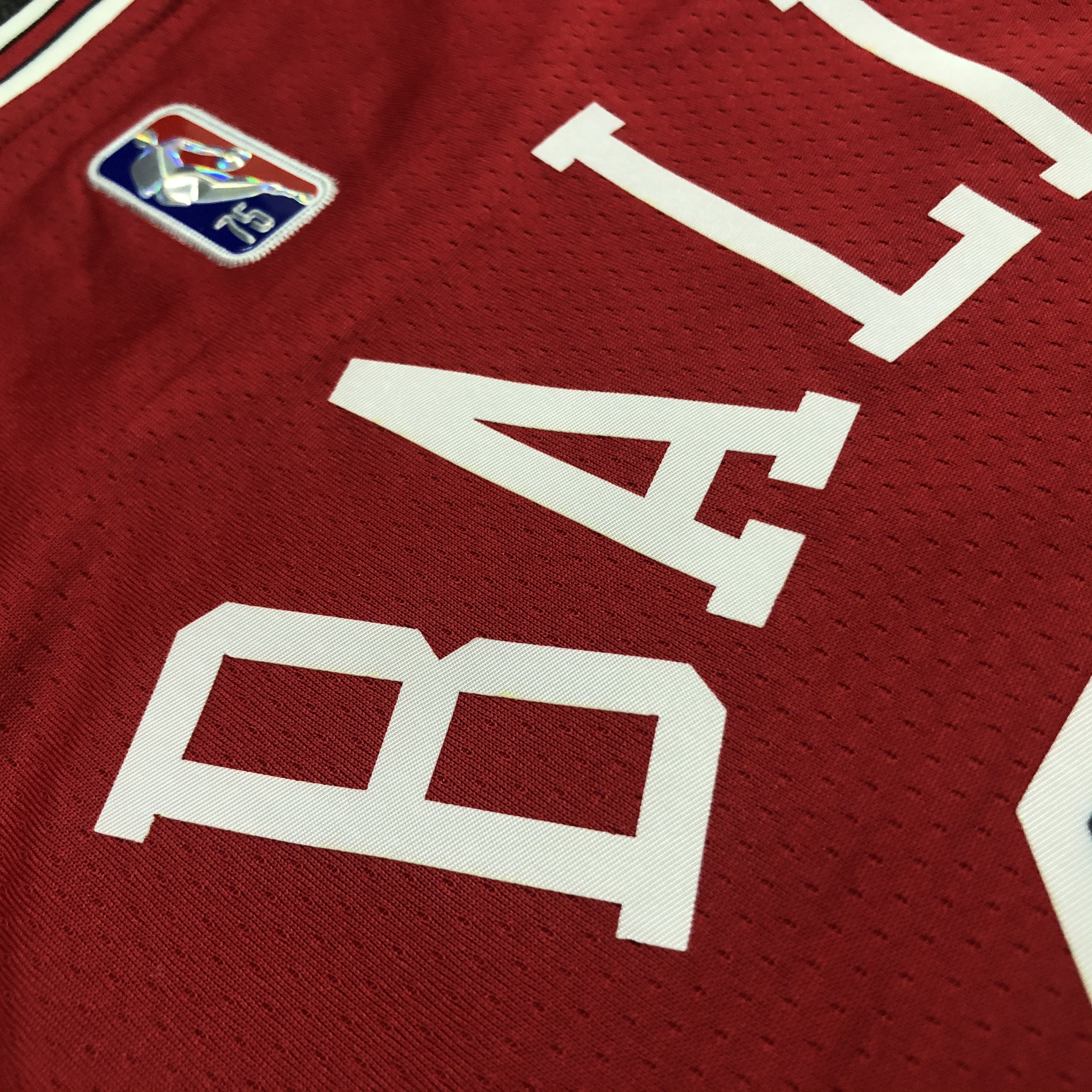 75th Anniversary Chicago Bulls Red Jersey No.2