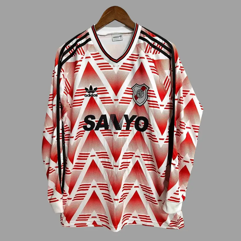 Retro River Plate 92/93 Away Jersey Long Sleeves S-XXL