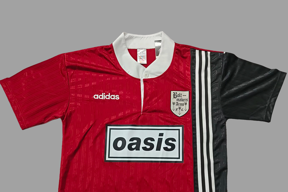 95/96 Oasis Boltmakers Arms Red Retro Jersey