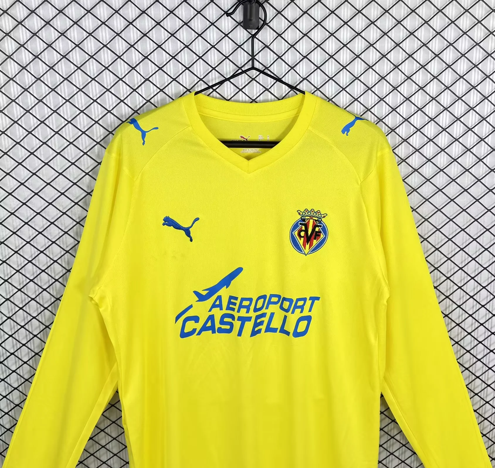Retro Villarreal CF 08/09 Home Jersey Long Sleeves S-XXL 3