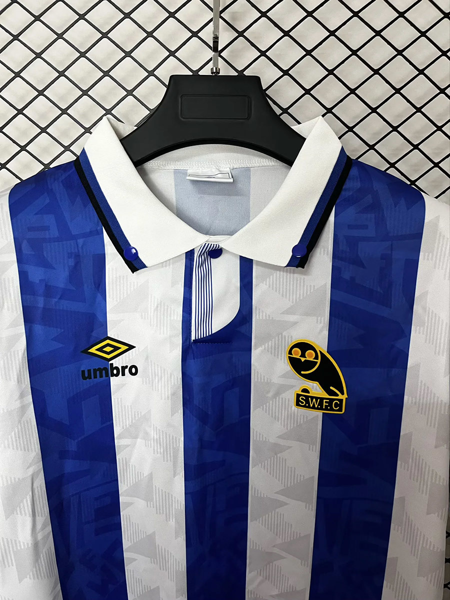 Retro Sheffield Wednesday 1991/93 Home Jersey S-4XL 3