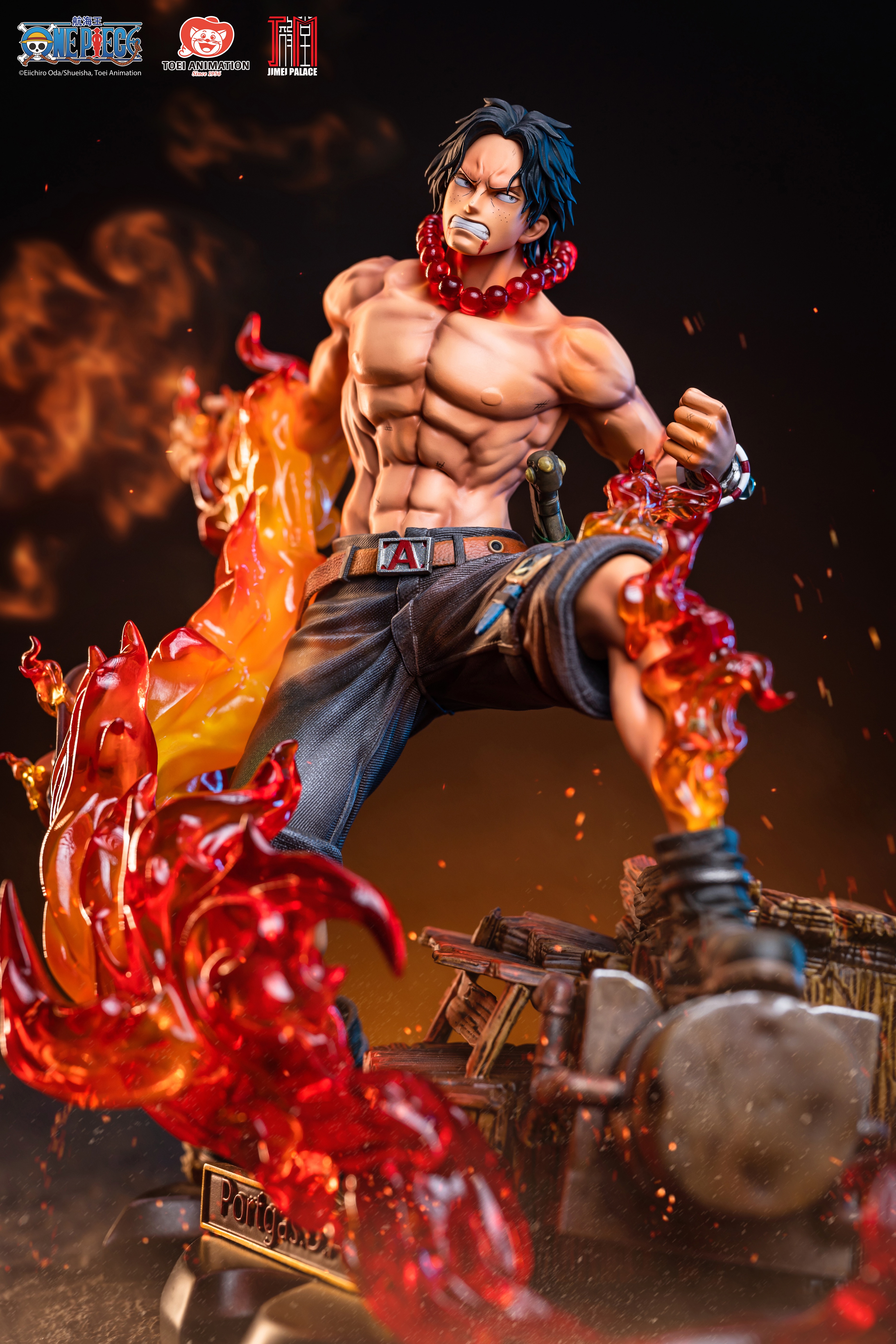 JIMEI PALACE- <One Piece> Portgas. D. Ace VS Marshall. D. Teach Limited edition statue-Authorized