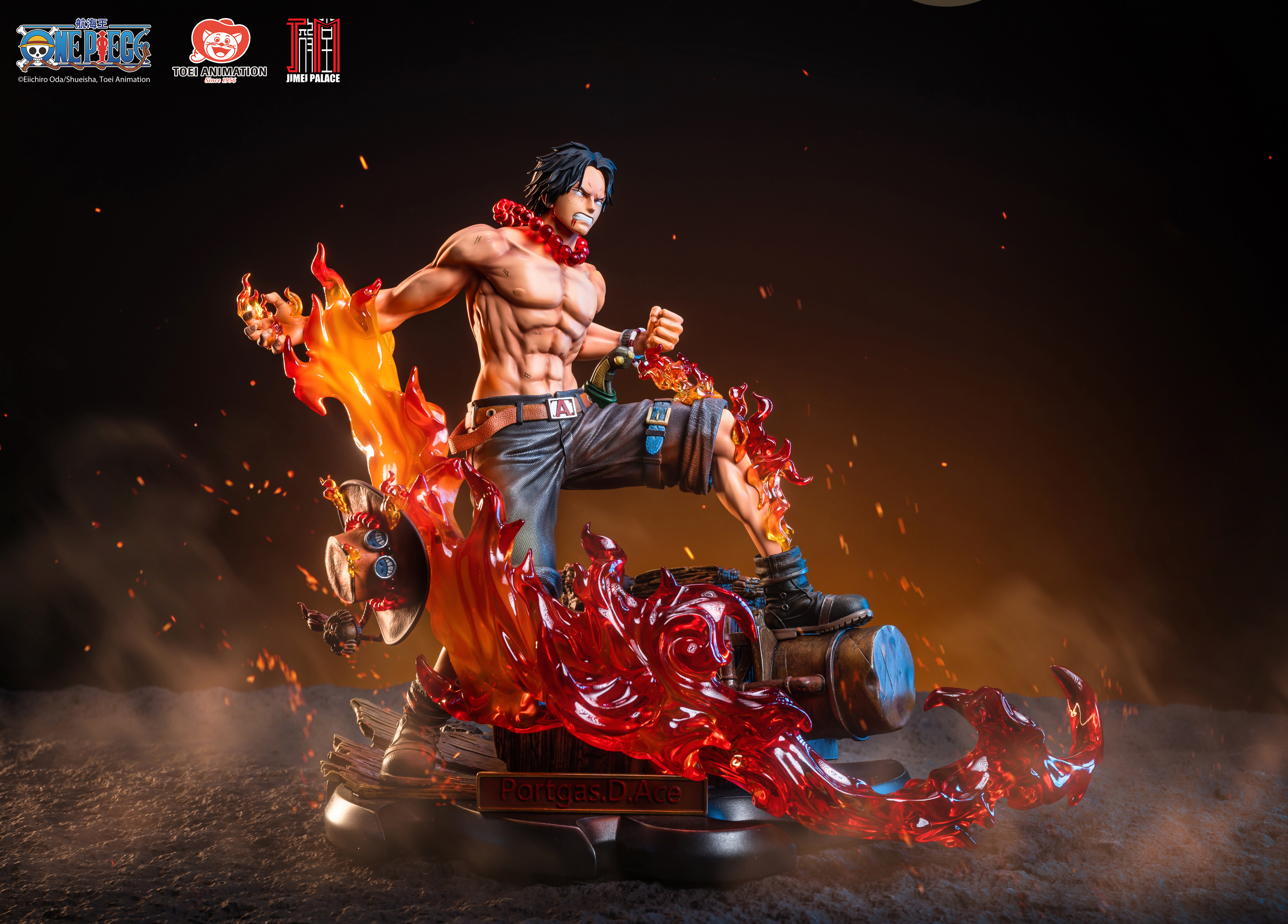 JIMEI PALACE- <One Piece> Portgas. D. Ace VS Marshall. D. Teach Limited edition statue-Authorized