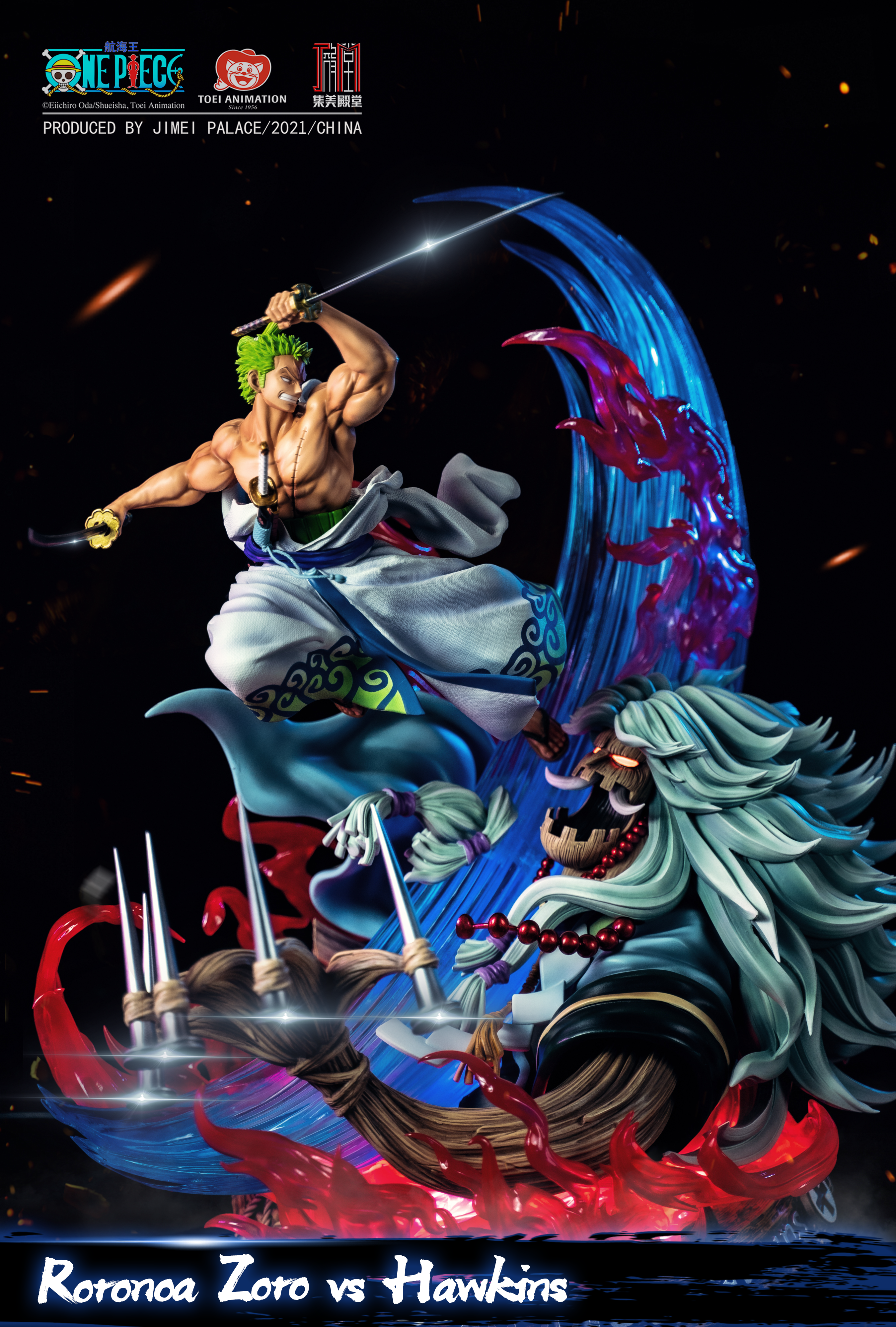 JIMEI PALACE- <One Piece> Roronoa Zoro VS Hawkins Limited edition statue-Authorized