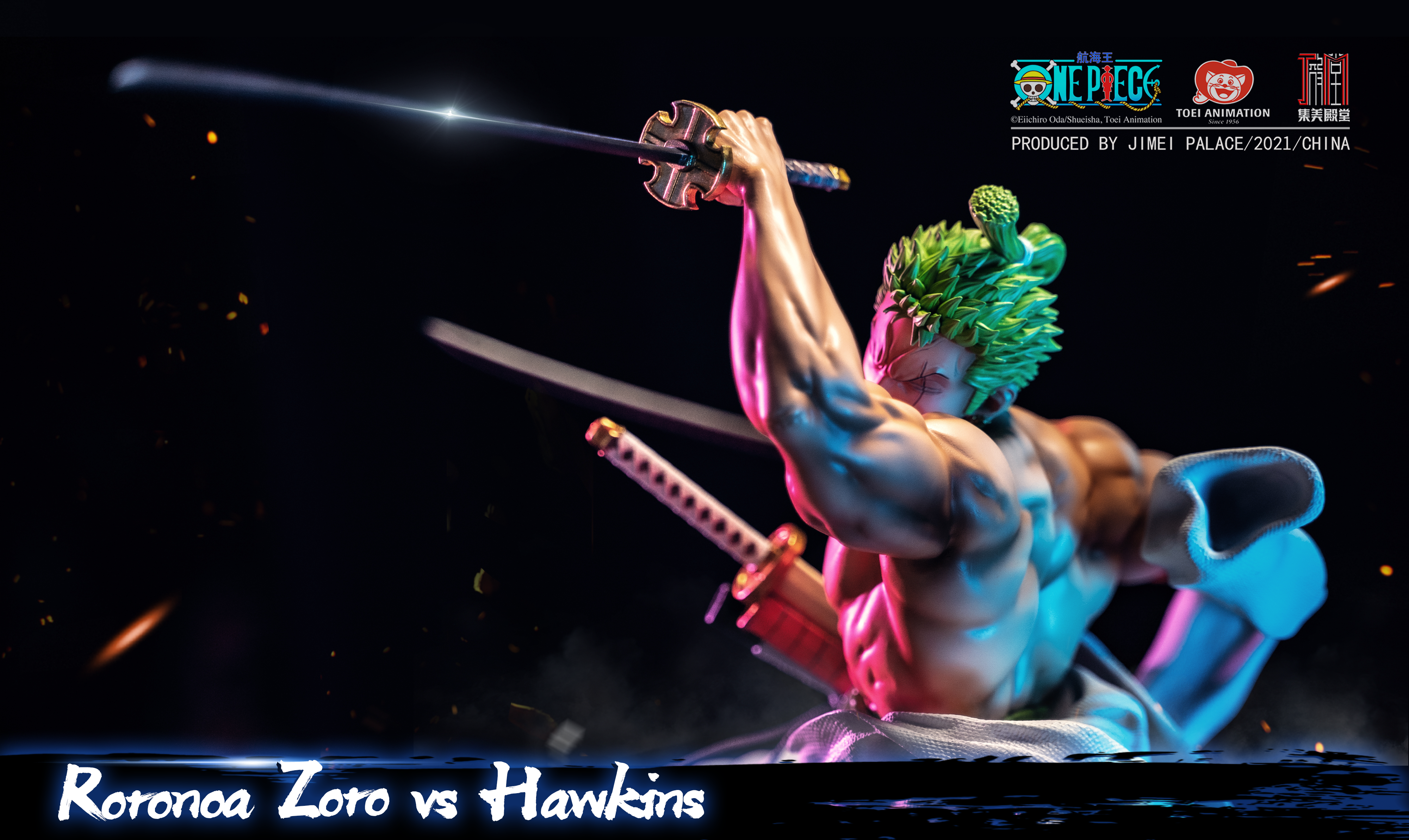 JIMEI PALACE- <One Piece> Roronoa Zoro VS Hawkins Limited edition statue-Authorized