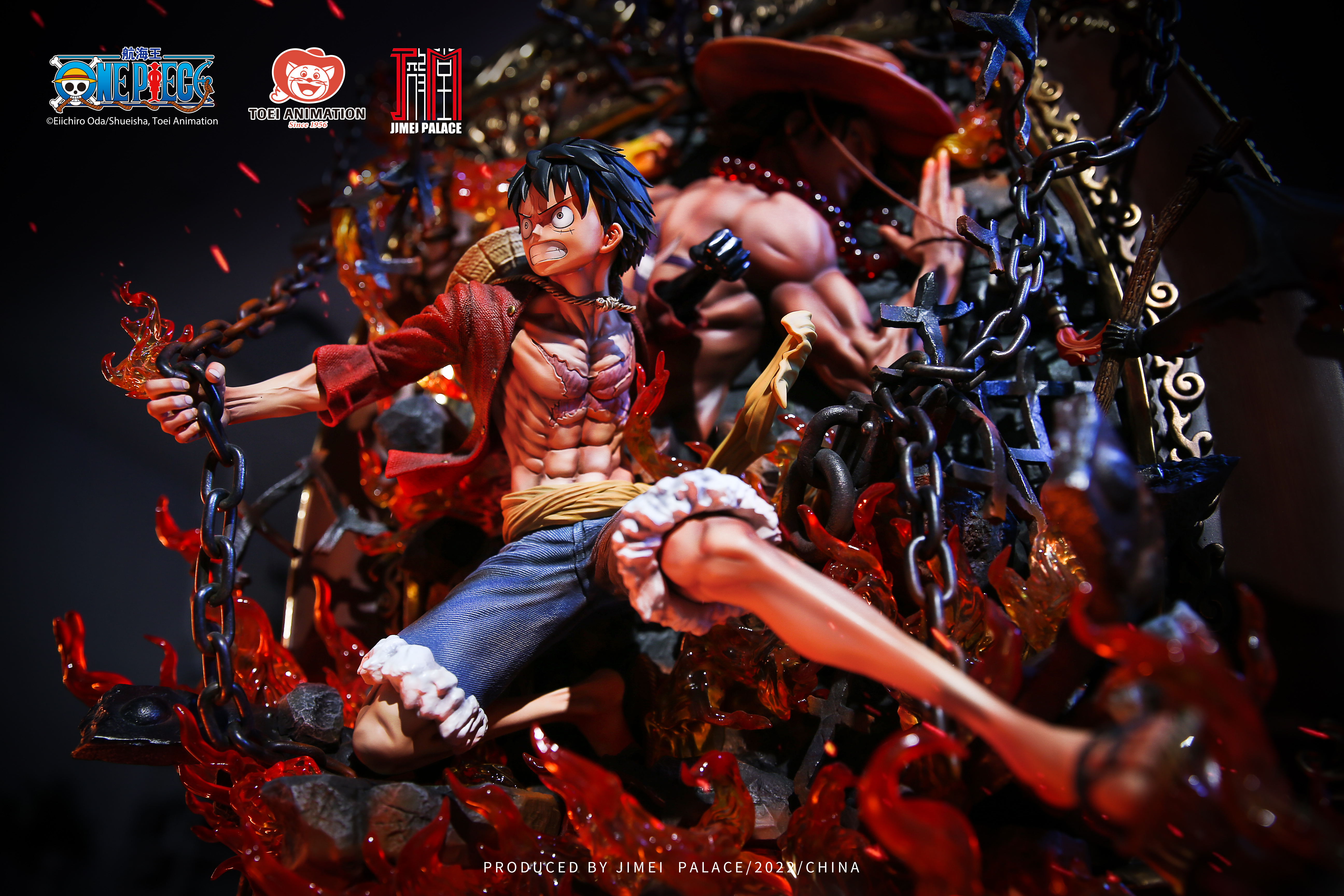 JIMEI PALACE- <One Piece> LUFFY & ACE Limited edition statue-Authorized