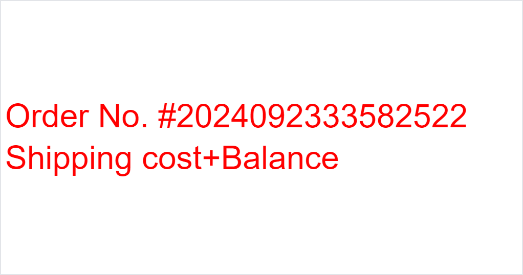 Shipping cost according you address+ Balance