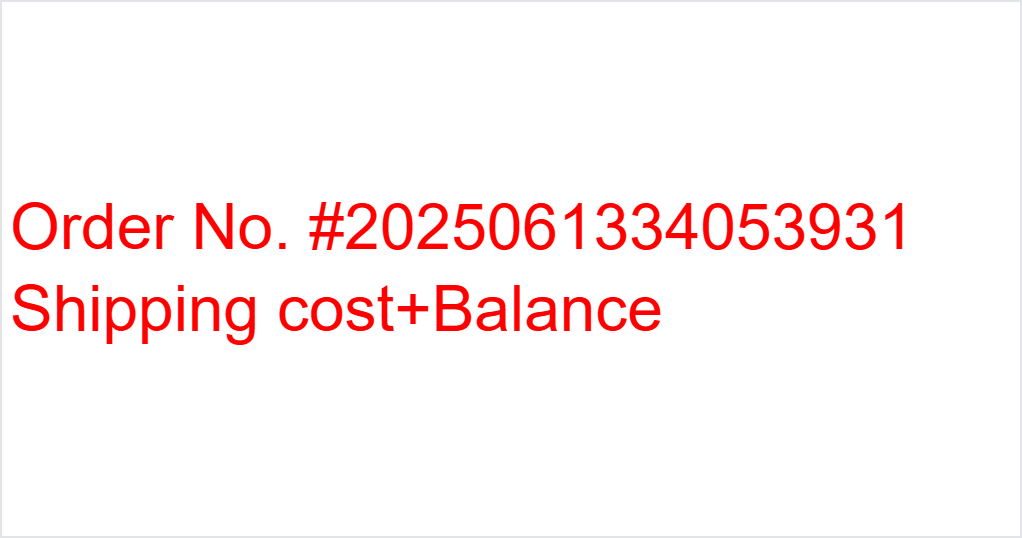 Shipping cost according you address+ Balance