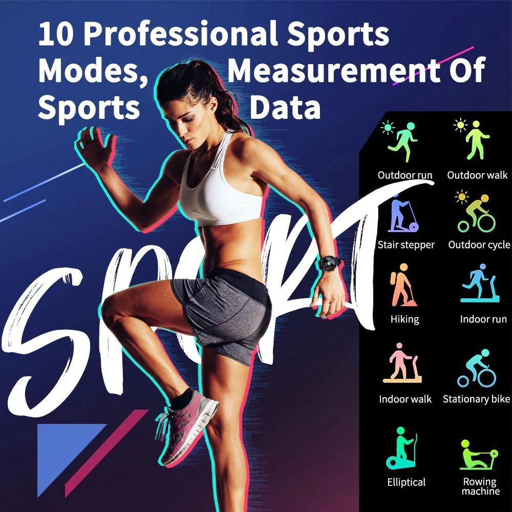 LOKMAT ATTACK 2 Smart Watch Fitness Tracker Full Touch Screen Heart Rate Monitor