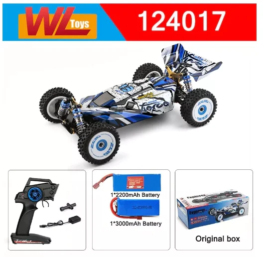 Wltoys 124017 1/12 V2 Brushless E- RC Car 75km/H High Speed Metal Chassis RC Car