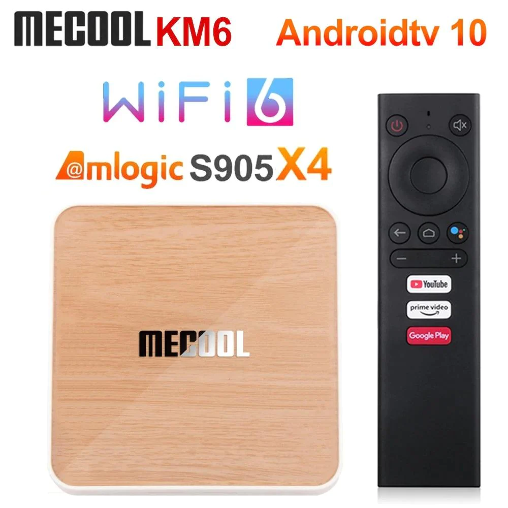 Mecool KM6 deluxe Wifi 6 Amlogic S905X4 Android 10.0 Google Certified AV1 BT5.0 TV BOX