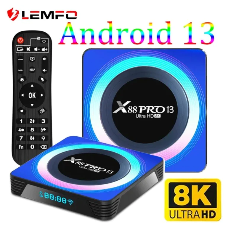 New X88 PRO 13 TV Box Android 13 8K WIFI 6 RK3528 Quad-Core 4GB 64GB Bluetooth 5.0 Media player