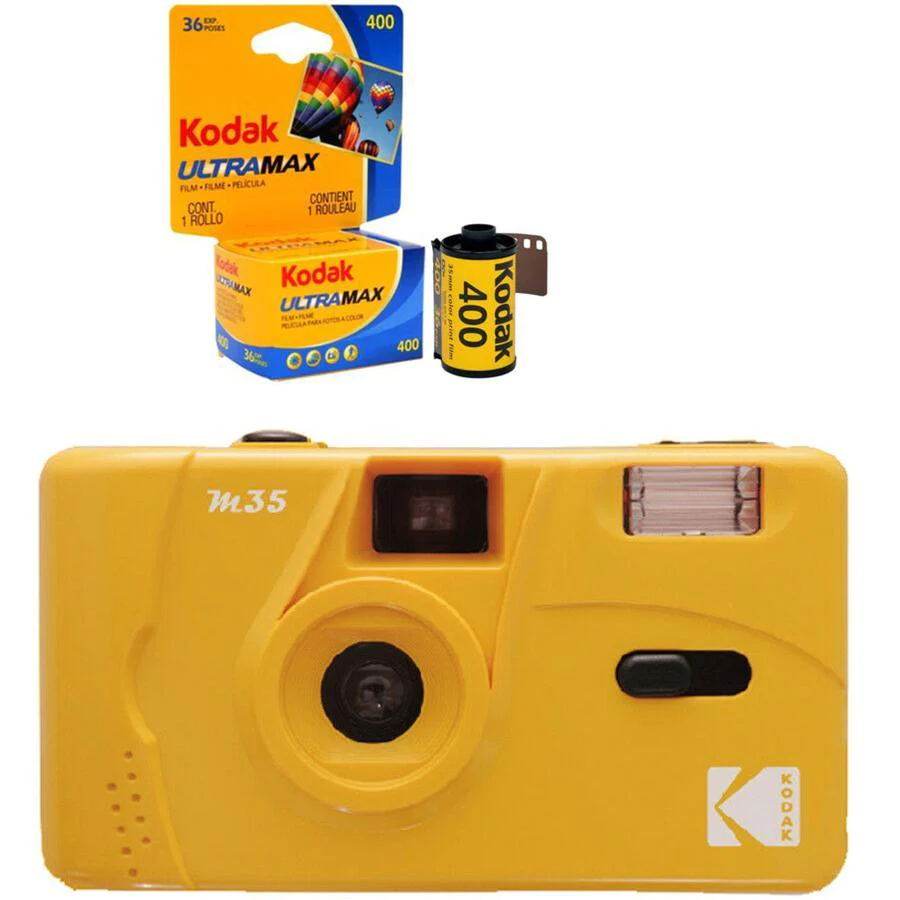 Kodak Vintage Retro M35 35mm Reusable Film Camera with Flash *Gift Idea*