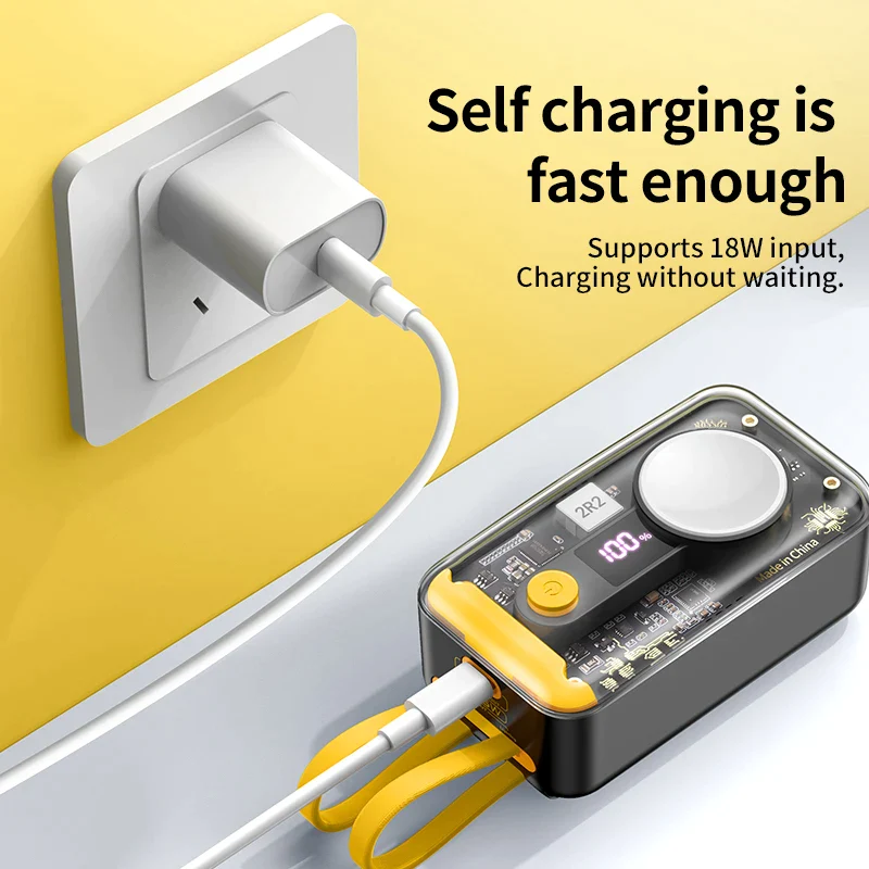 iWatch Wireless PowerBank PD20W for s1-s9 with Built-in Cable 10000mAh Portable Battery Source iPhone HUAWEI Xiaomi Samsung