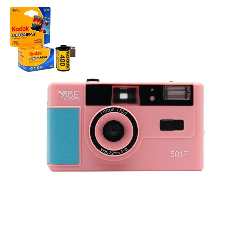 New Vibe Vintage Retro 501F 35mm Reusable Non-Disposable Film Camera