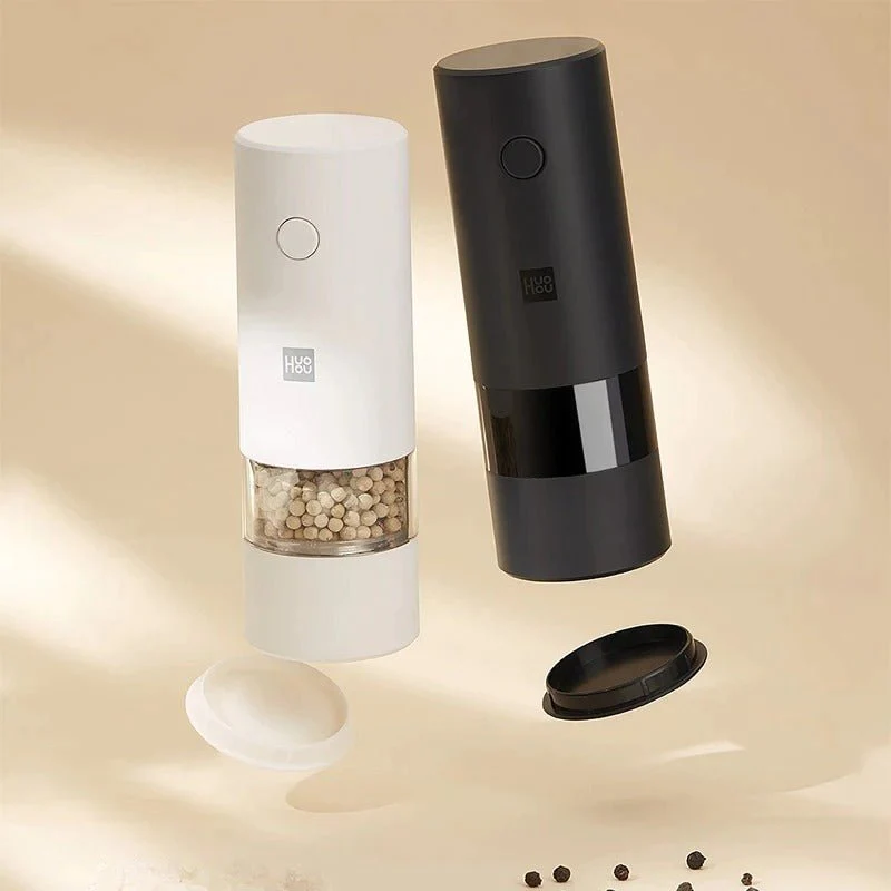 Xiaomi Youpin Huohou Electric Automatic Mill Pepper And Salt Grinder LED Light 5 Modes Peper Spice Grain Pulverizer For Cooking