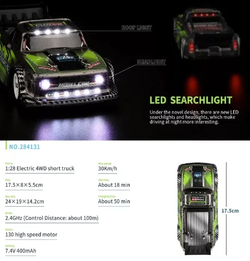 WLtoys 284131 Racing RC Car 30 KM/H 2.4G 1/28 Drift Remote Control Xmas Kids Toy