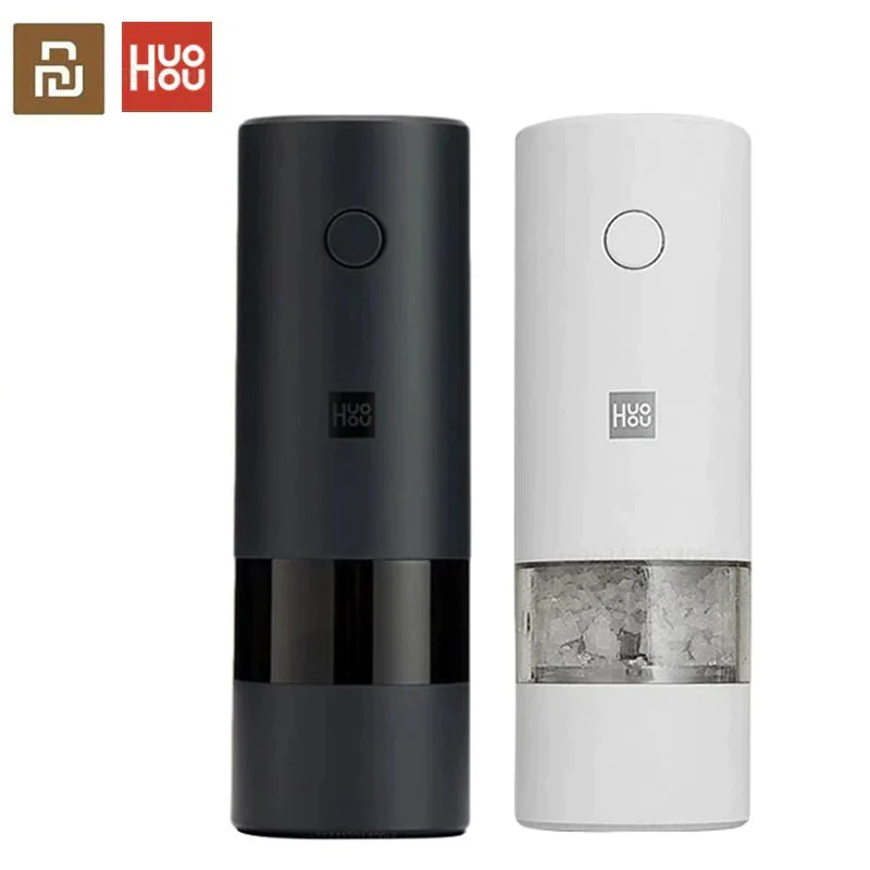 Xiaomi Youpin Huohou Electric Automatic Mill Pepper And Salt Grinder LED Light 5 Modes Peper Spice Grain Pulverizer For Cooking