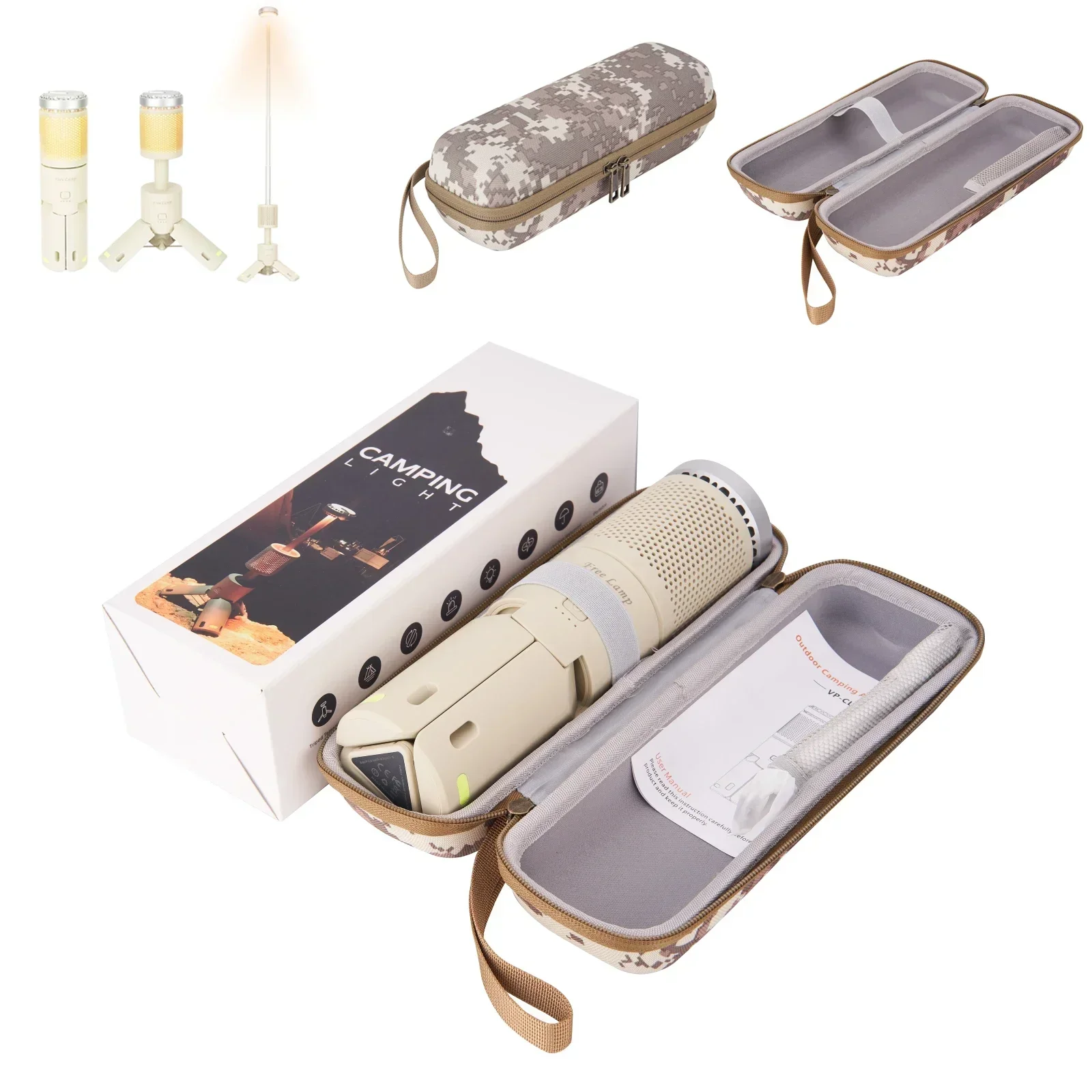 Camping Light Telescopic and Collapsible Night Mobile Lighting 10000mAh Battery Built-in Magnetic Road Light  Flash Light