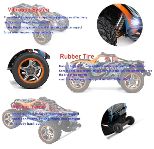 WLtoys 104009 1:10 2.4G Racing Remote Control Car 45KM/H 4WD Large Alloy Electric RC Car