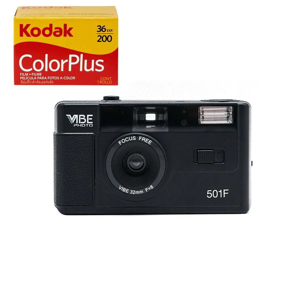 New Vibe Vintage Retro 501F 35mm Reusable Non-Disposable Film Camera