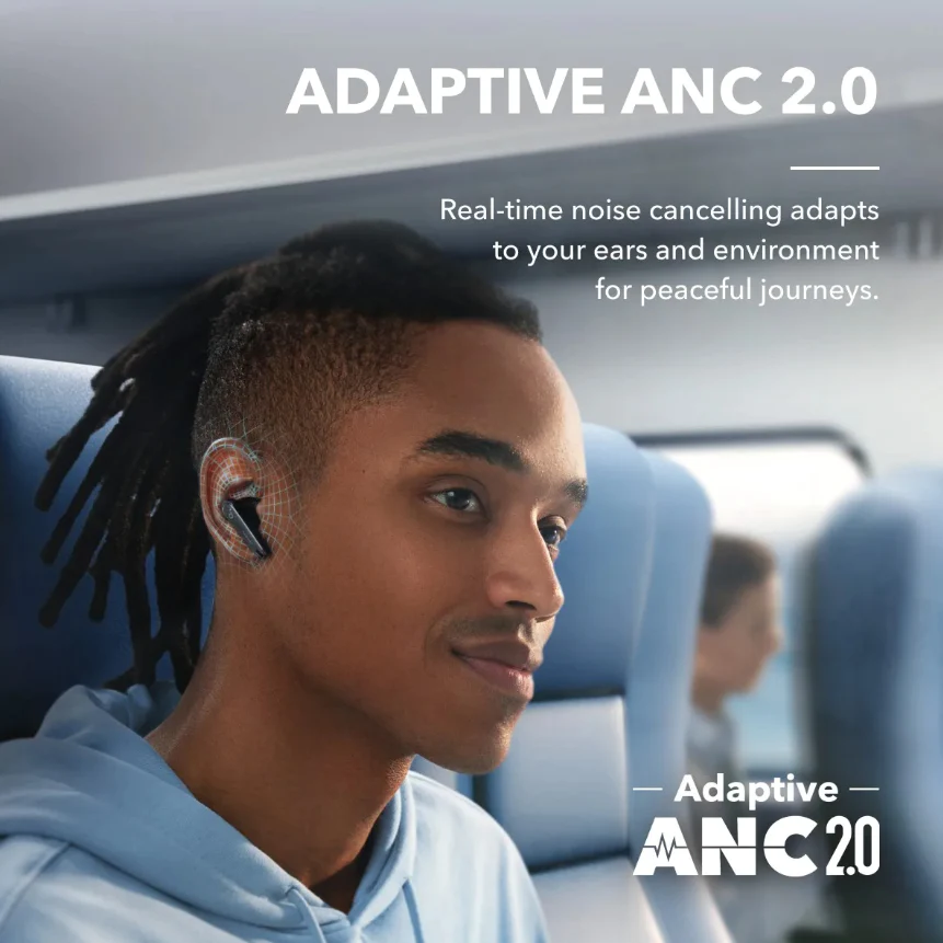 soundcore by Anker Liberty 4 NC Wireless Noise Cancelling Earbuds 98.5% Noise Reduction Adaptive Noise Cancelling