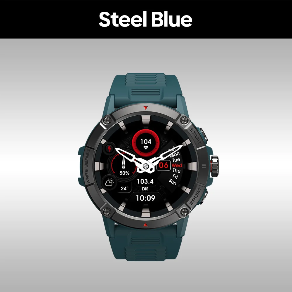 New Zeblaze Ares 3 Smart Watch Large 1.52'' IPS Display Voice Calling 100+ Sport Modes 24H Health Monitor