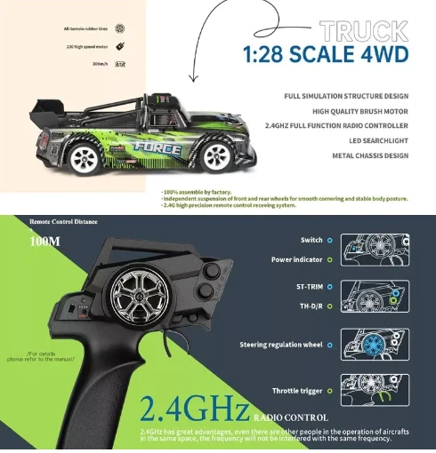 WLtoys 284131 Racing RC Car 30 KM/H 2.4G 1/28 Drift Remote Control Xmas Kids Toy
