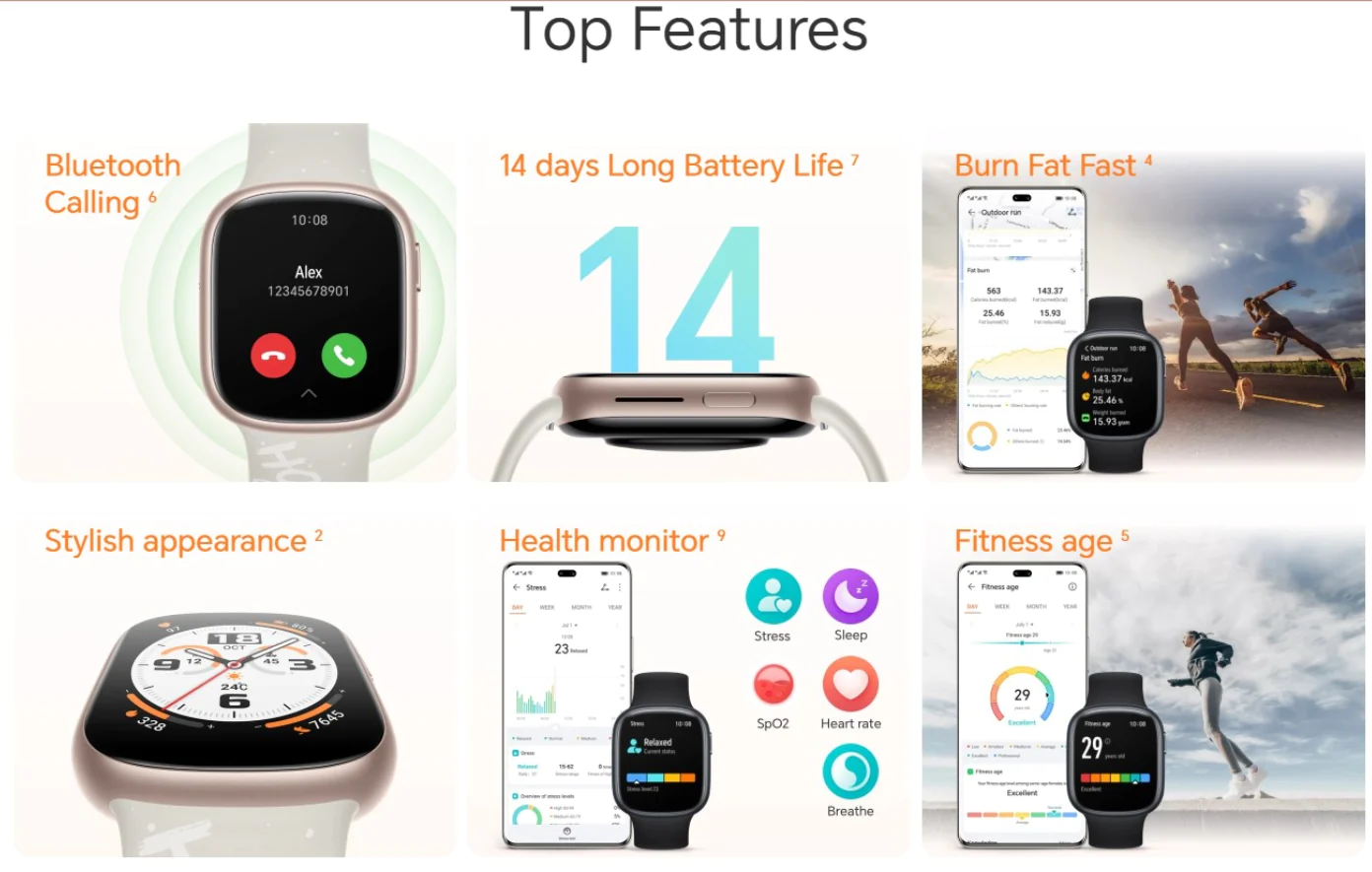 New Honor Watch 4 1.75'' AMOLED Bluetoorh SmartWatch Health Heart Rate Monitor eSIM