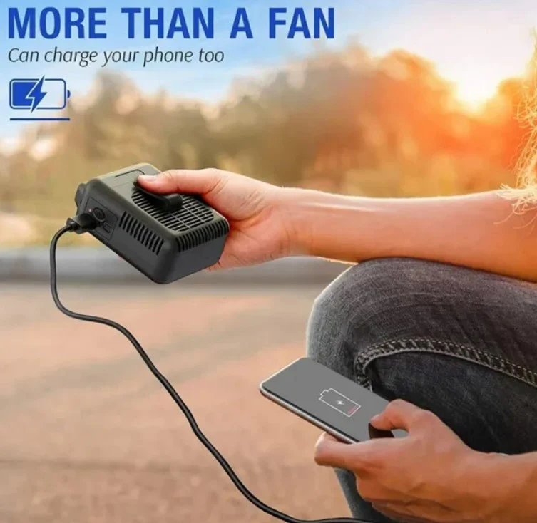 Xiaomi Rechargeable Waist Clip on Fan Portable Belt Fan Adjustable Air Outlet Cooling Fan