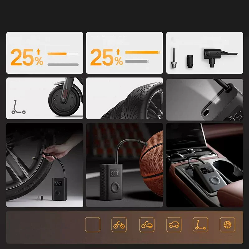 New Xiaomi Mijia Air Pump 2 Portable Electric Air Compressor Tire Sensor Mi Inflatable Treasure